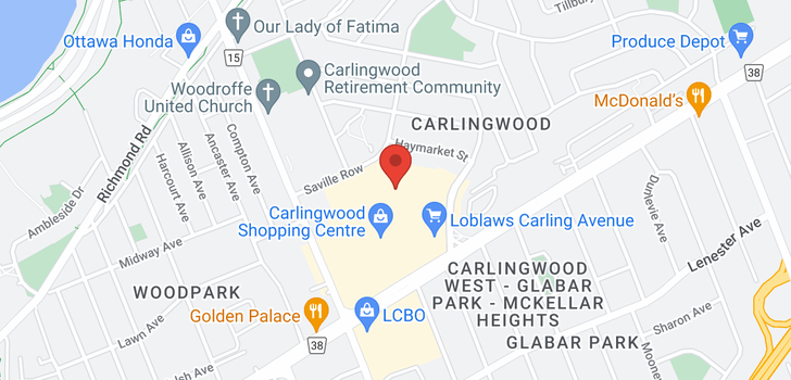 map of 2121 CARLING AVENUE